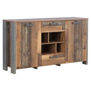 Duża komoda 156 cm Clif CLFK233 old wood vintage beton