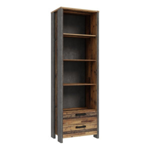 Regał z szufladami 67 cm Clif CLFR713 old wood vintage beton