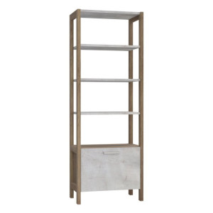 Regał z szafką 70 cm Duro DURR716 pinia biała/dąb antyczny