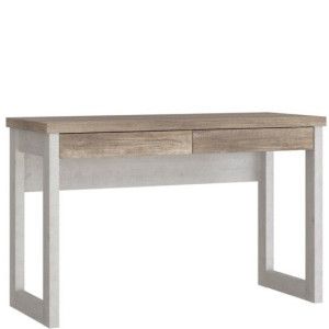Biurko z szufladami 120 cm Duro DURB222 pinia biała/dąb antyczny