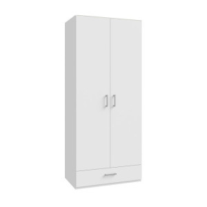 Szafa 2-drzwiowa 90 cm z szufladą Econobox 2 ECBS921 biały