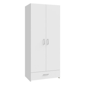 Szafa 2-drzwiowa 80 cm z szufladą Econobox 2 ECBS823 biały