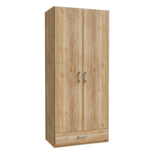 Szafa 2-drzwiowa 90 cm z szufladą Econobox 2 ECBS923 dąb mauvella