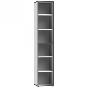 Regał słupek 45cm Keflavik KFLR811-J53 Biały/Grafit Meble Forte