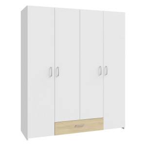 Szafa z szufladami 160 cm Econobox 2 ECBS842 biały/dąb puccini