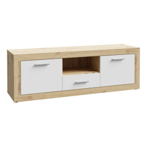Szafka RTV 150 cm Baccio BCCT134 biały/dąb artisan