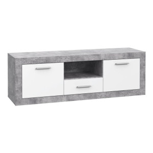 Szafka RTV 150 cm Baccio BCCT134 biały/beton jasnoszary