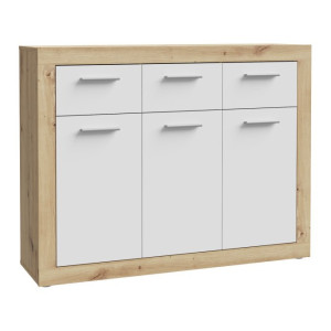 Komoda z szufladami Baccio BCCK231 biały/dąb artisan
