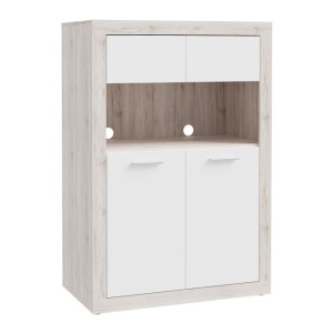 Szafka 90 cm Baccio BCCS321 biały/dąb piaskowy