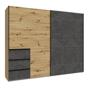 Szafa przesuwna 250 cm Winn 2 W2QS52331 dąb artisan/beton