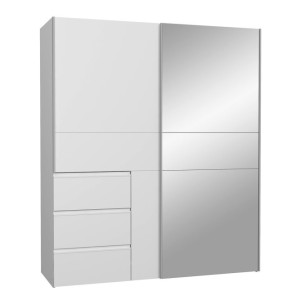 Szafa przesuwna z lustrem 170 cm Winn 2 W2QS8233S biały
