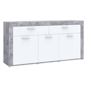Komoda z szufladami Zumba ZMBK233 biały/beton