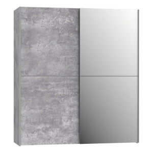 Szafa przesuwna z lustrem 170 cm Kaikais KAIS82241 beton