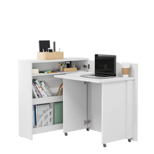 Biurko rozkładane WORK CONCEPT SLIM CW-02P BIAŁY POŁYSK Lenart JWR