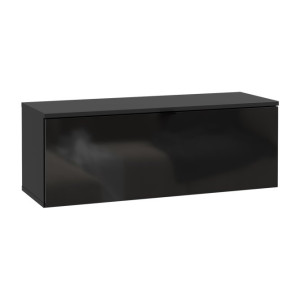 Szafka RTV wisząca 100 cm Libertad LBTT111 czarny połysk