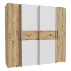 Szafa przesuwna 200 cm Narago KLTS62322 dąb artisan/biały