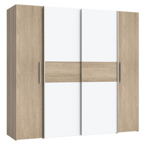 Szafa przesuwna 200 cm Narago KLTS62321 dąb sonoma/biały
