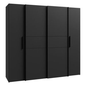 Szafa przesuwna 200 cm Narago KLTS62321 czarny/biały