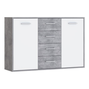 Komoda z szufladami 120 cm Antuza NTU231 biały/beton jasnoszary