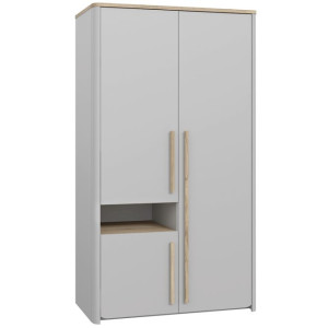 Szafa 110 cm Surfinio SFNS721R Meble Forte szary/dąb catania