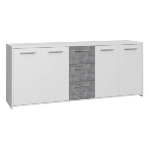 Duża komoda 180 cm Pilvi FINPILVI01 biały/beton jasnoszary