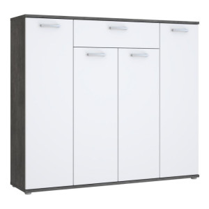 Komoda 140 cm Rypsyma RPSK341 biały/beton ciemnoszary