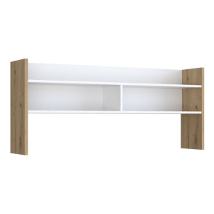Nadstawka nad biurko 140 cm Modultrick MDUN122 biały/dąb artisan