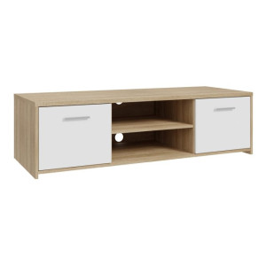 Szafka RTV 140 cm Quadro QDRT13 dąb sonoma/biały