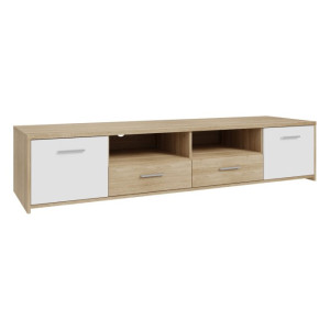 Szafka RTV z szufladami 180 cm Quadro QDRT16 dąb sonoma/biały
