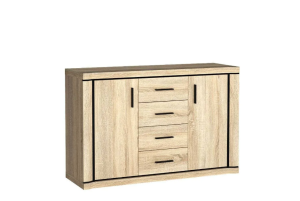Komoda Dallas 137cm D5 dąb sonoma/dąb truflowy JWR