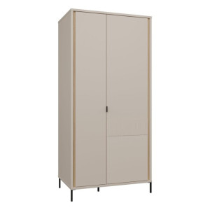 Szafa otwierana 95 cm Seravel SVLS821R piaskowy/dąb mauvella