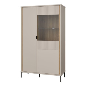 Witryna 94 cm Seravel SVLV621L piaskowy/dąb mauvella