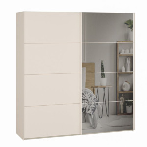 Szafa przesuwna 200 cm z lustrem Sophistispace SSQS32414 piaskowy