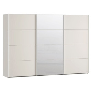 Szafa przesuwna z lustrem 300 cm Sophistispace SSQS23412 piaskowy