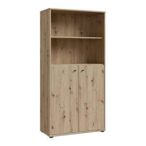 Regał z zamykaną szafką Archbox T2KR421 dąb artisan