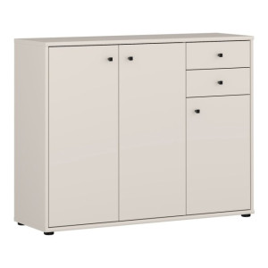 Komoda trzydrzwiowa z szufladami Archbox T2KK40 piaskowy