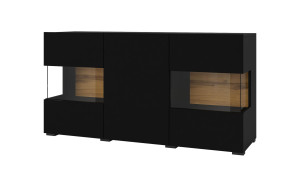 Komoda 3D AVA Typ 25 Czarny Onyx/Dąb Wotan Helvetia Wieruszów