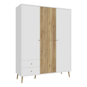 Szafa ubraniowa 150 cm Harllson HLTS731LEC biały/dąb mauvella