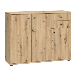Komoda trzydrzwiowa z szufladami Archbox T2KK40 dąb artisan