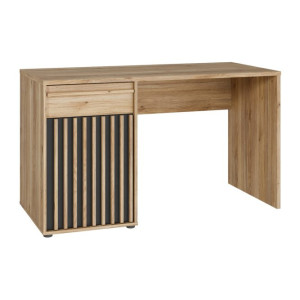 Biurko 130x60 cm Arank AXKB221L dąb mauvella/czarny