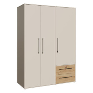 Szafa trzydrzwiowa 145 cm Jupiter MKSS833 piaskowy/dąb artisan