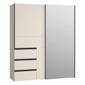 Szafa przesuwna z lustrem 170 cm Winn 2 W2QS8233S piaskowy