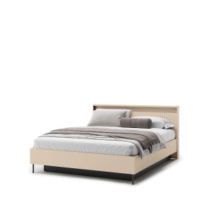 Łóżko 140x200 Trend TS-03 Lenart Meble beż piaskowy/czarny