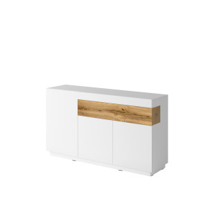 Komoda 3D1S Silke Typ 43 Biały połysk/Dąb wotan Helvetia Wieruszów