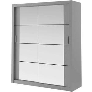 Szafa przesuwna 180 cm 2D z lustrem Arti AR-03 Szary Lenart