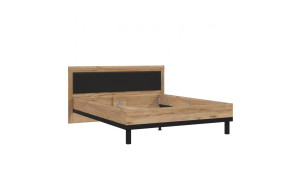 Stelaż łóżka 160x200 Dalate Meble Forte dąb catania/czarny