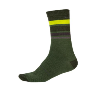 Endura Skarpety Baabaa Merino Stripe Zielone L/xl