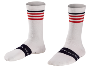 Skarpetki Bontrager Race Crew S (35-38) białe pask
