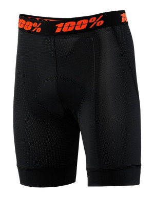 Bokserki męskie z wkładką 100% CRUX LINER czarne