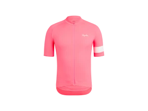 Koszulka rowerowa Rapha Core Fluorescencyjny różowy